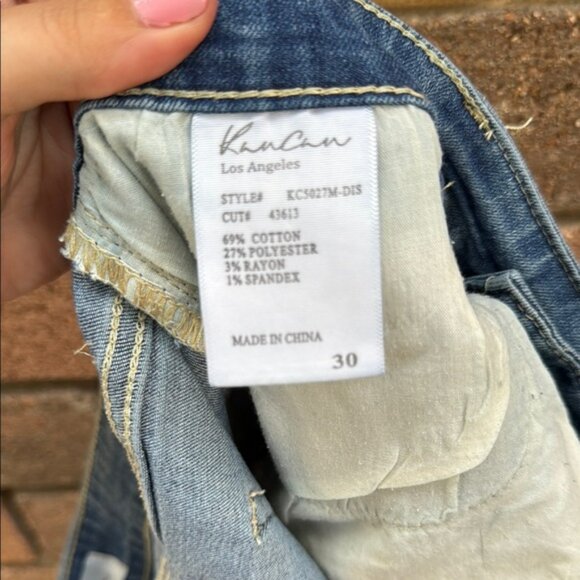 KanCan Blue Distressed Jean Shorts Relaxed Fit - Picture 8 of 9